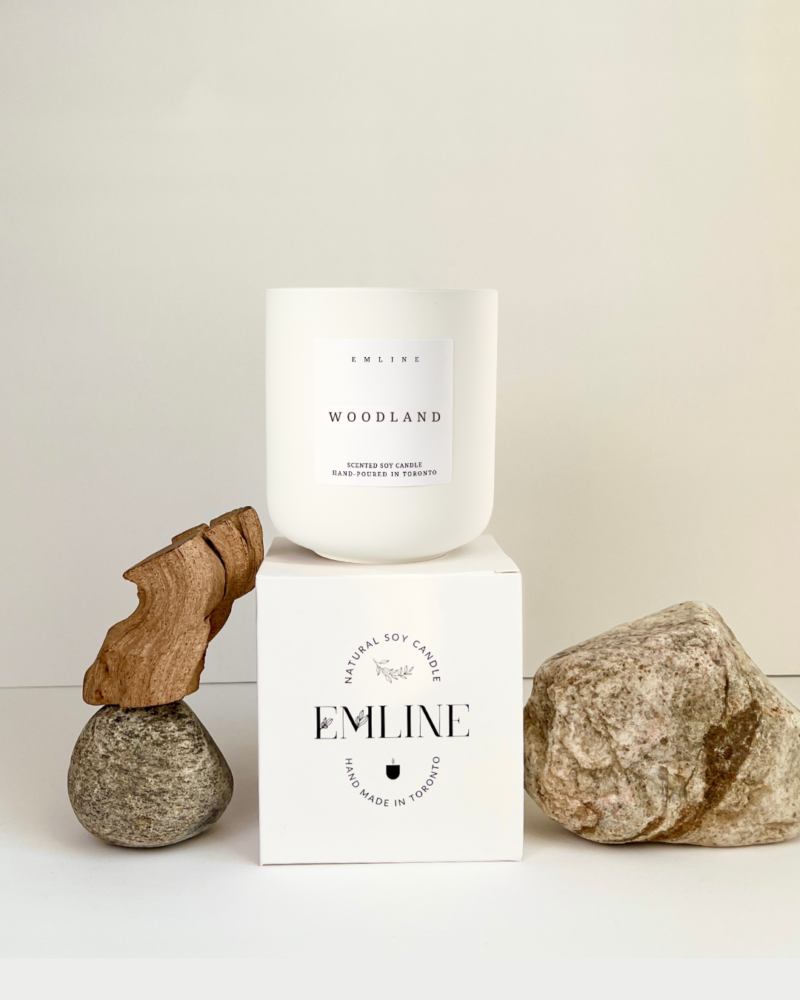 emline home_woodland soy candle_main product image_product page