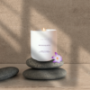 emlinehome_woodland soy candle_with stone_product page